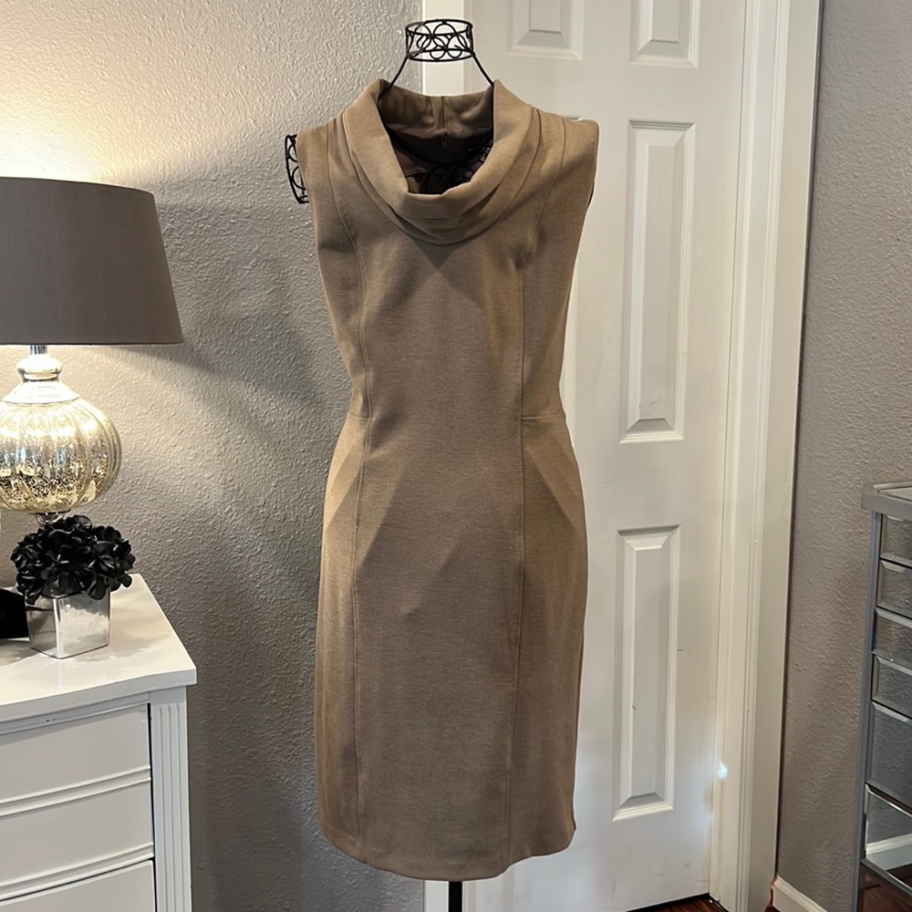 Adrienne Vittadini cowl neck knit dress